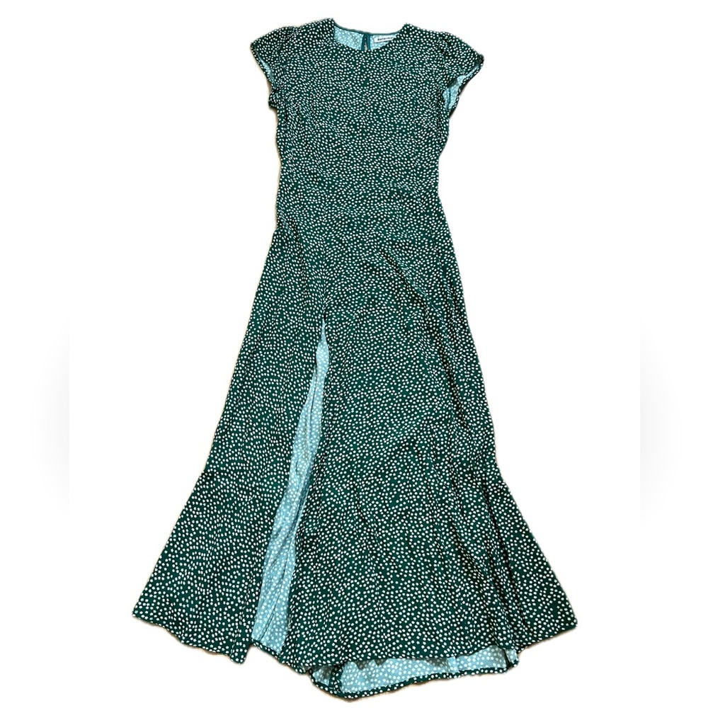 Reformation Green Floral Dress